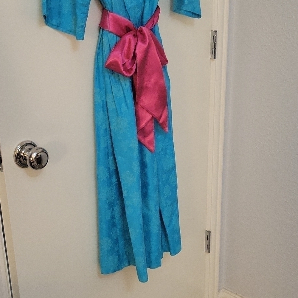 Handmade 1940s-1950s I love lucy floral damask Land Girl Performance Shirt Dress - Picture 4 of 11